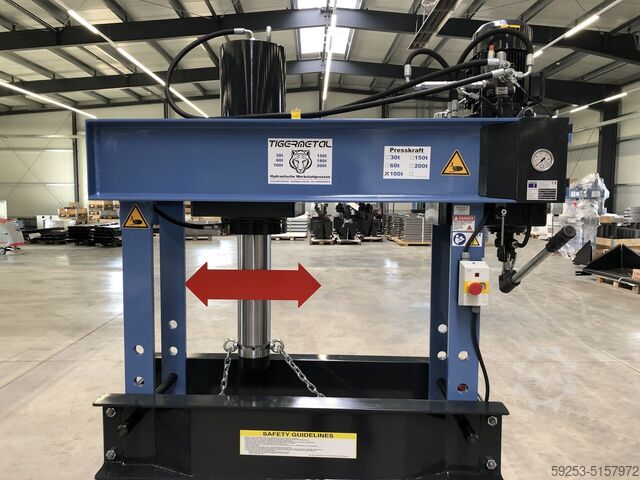 Hydraulic press machine workshop Tigermetal Hydraulische Werkstattpresse 100 Tonnen