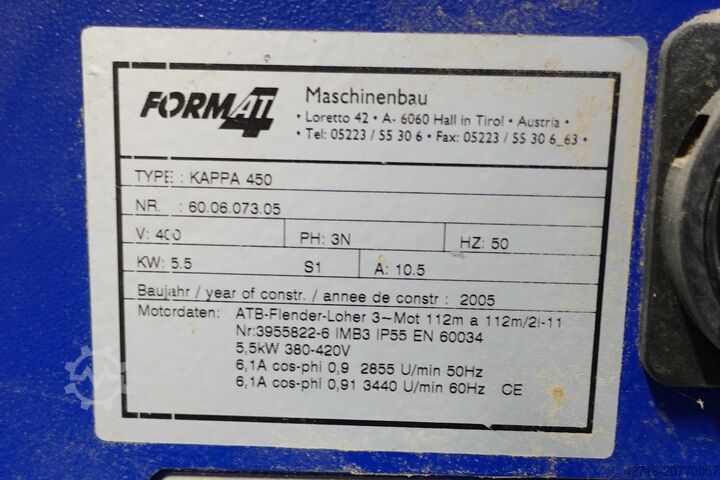 Formatkreissäge Felder Format 4 Kappa 450