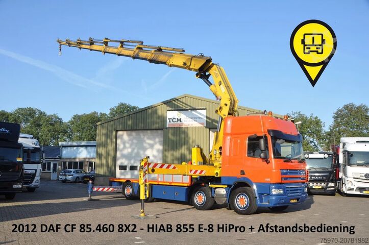 Kranwagen DAF CF 85.460 2012 EEV 8X2 HIAB 85Tm CRANE HANDGESC...