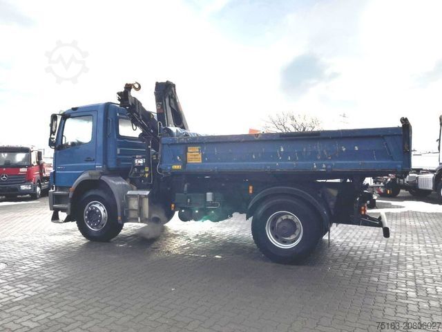 Three-sided tipper truck MERCEDES-BENZ Axor 1833 K  2-Achs Kipper Kran iferst