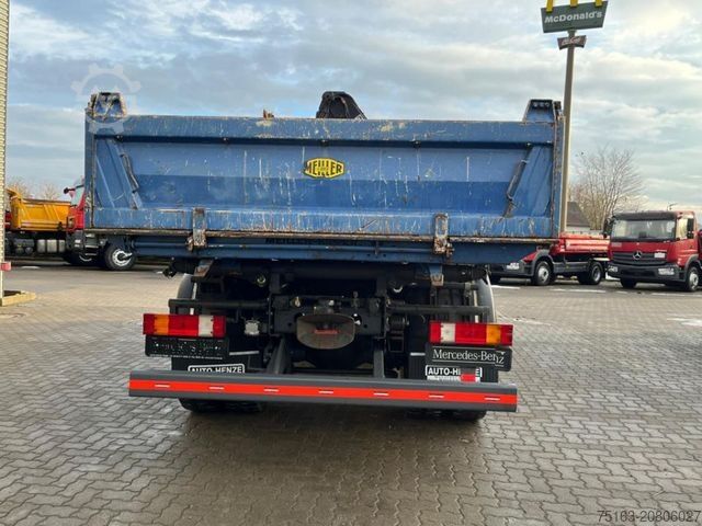 Three-sided tipper truck MERCEDES-BENZ Axor 1833 K  2-Achs Kipper Kran iferst