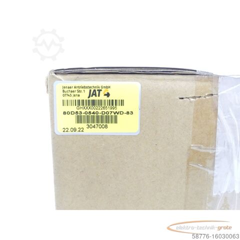 Control unit  JAT 80D53-0540-D07WD-83 ECOSPEED ohne Drehgeber SN:GHXXX00222651995 - ungeb.! -
