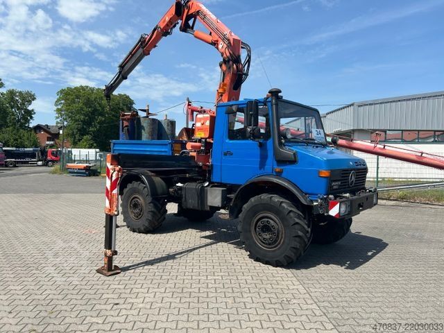 LKW mit Pritsche (offen) UNIMOG U 1650 / Atlas 130.1 / Greifer / Winde