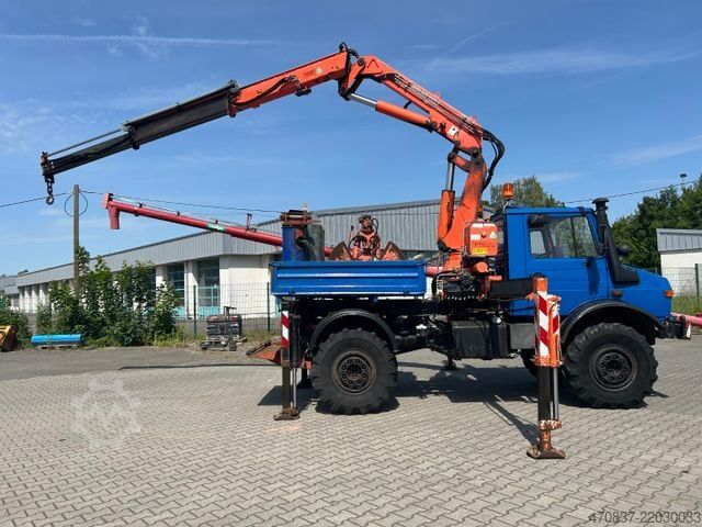 LKW mit Pritsche (offen) UNIMOG U 1650 / Atlas 130.1 / Greifer / Winde