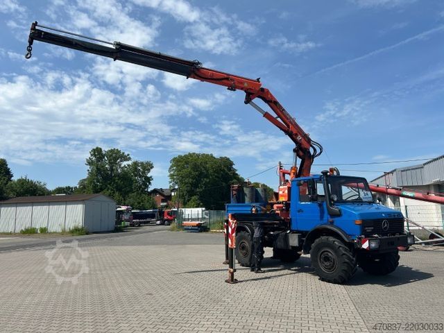 LKW mit Pritsche (offen) UNIMOG U 1650 / Atlas 130.1 / Greifer / Winde
