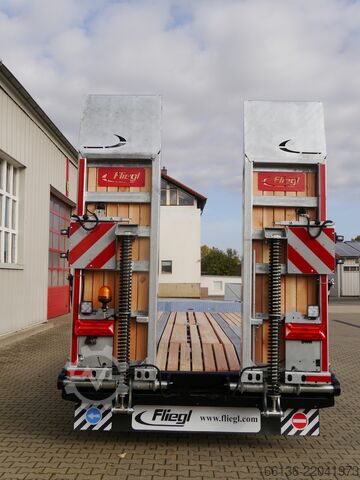 Low loader trailer Fliegl Tiefladeanhänger DTS 300 L=6,5 m Luft/FH