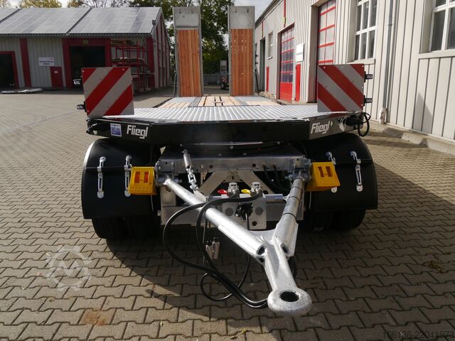 Low loader trailer Fliegl Tiefladeanhänger DTS 300 L=6,5 m Luft/FH