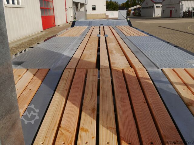 Low loader trailer Fliegl Tiefladeanhänger DTS 300 L=6,5 m Luft/FH