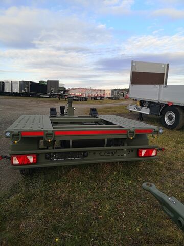 Chassis trailer Fliegl 1-Achs Container Anhänger EPS 38