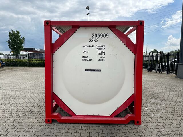 Tank container CIMC 20FT ISO / 25.060L / 1-COMP / 3 BAFFLES / UN PO...
