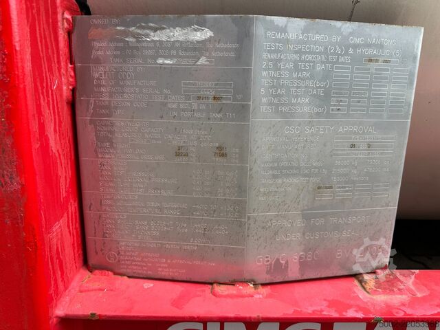 Tank container CIMC 20FT ISO / 25.060L / 1-COMP / 3 BAFFLES / UN PO...
