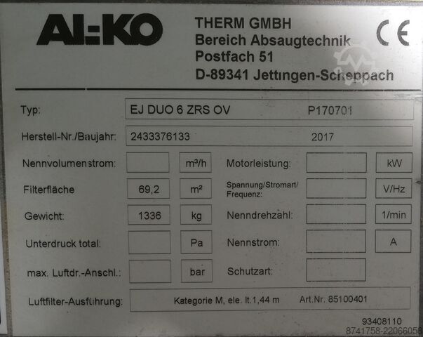 Stationary extraction system AL-KO AL-KO EJ DUO 6 ZRS OV