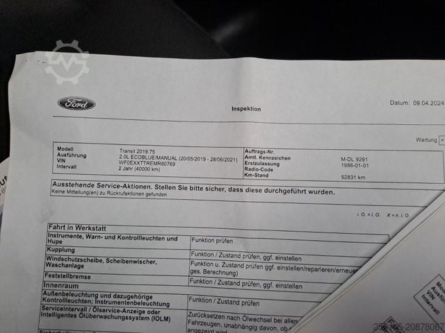 Minibus FORD Transit Kasten 350 L3 H3 KlimaKamera TΓΌvNeu Navi