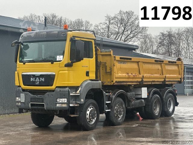 Three-sided tipper truck MAN TGS 35.480 8x6BB Meiller Bordmatik *TOP*