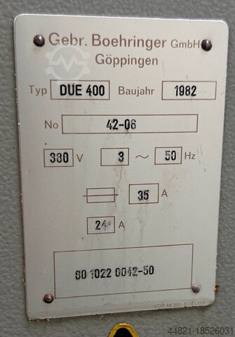 Lead/traction spindle lathe VDF OERLIKON BOEHRINGER DUE 400