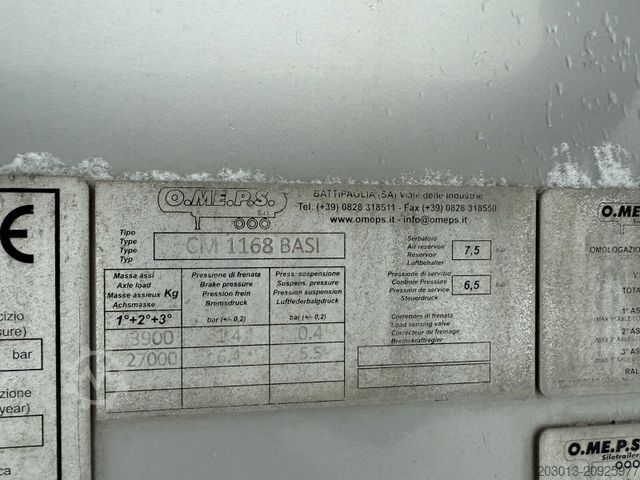 Silo semitrailer FELDBINDER O.ME.P.S Silo Auflieger 39 m³ 3 Achs