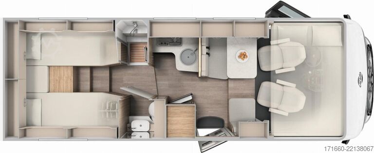 Integrated camper CARADO I 447 pro+, Combi6E, Backofen, 4,4t, Fußbodenerw