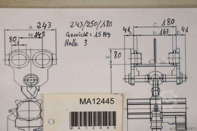 Crane chassis Demag Spurbreite bis 163 mm