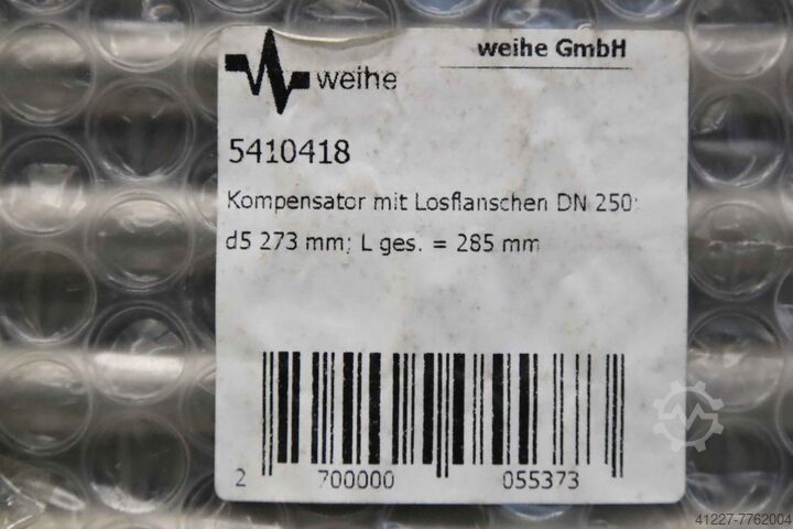 Compensator DN250 Wellflex PN 2.5  DN 250