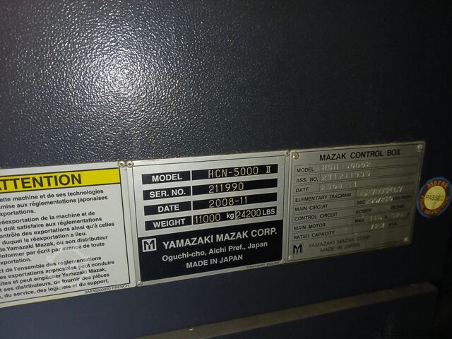Vertical machining center MAZAK HCN 5000-ll
