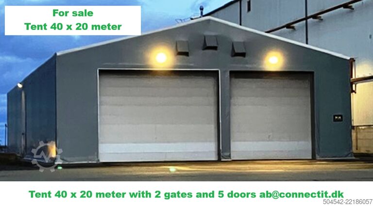 Hall construction HallGruppen Zelthalle 40 x 20 meter 6-9 meter height