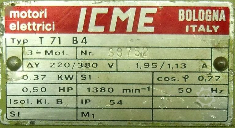 Geared motor 0.18 kW 186.6 rpm Icme T71 B4
