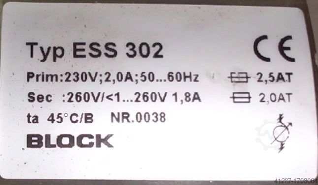 Ring-type transformer Block ESS 302