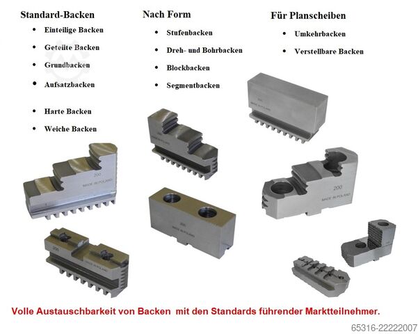 Dreibackenfutter / Planscheiben POREBA Futter/Planscheibe