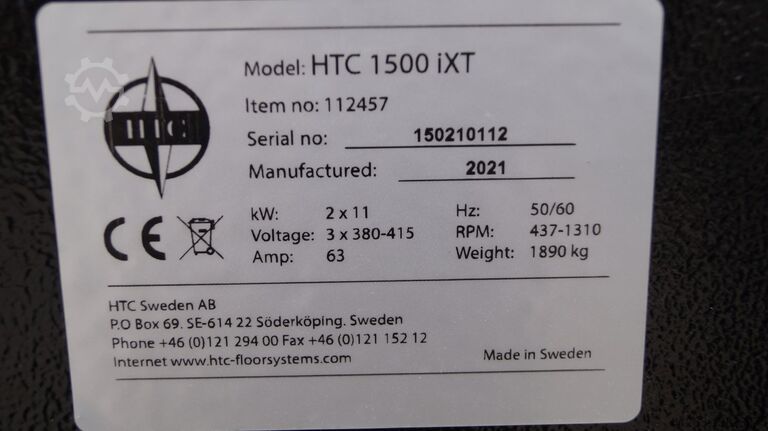 Floor grinding machine HTC 1500 iXT
