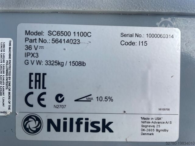 Scrub and vacuum machine Nilfisk SC 6500 1100C