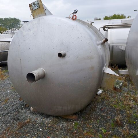 9140 Liter Vakuumbehälter mit innenliegender Vollrohrschlange aus V2A  9338