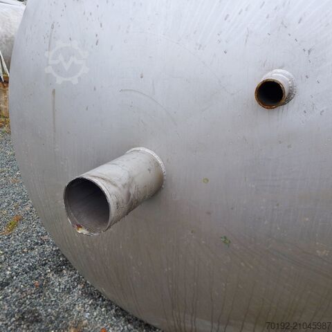 9140 Liter Vakuumbehälter mit innenliegender Vollrohrschlange aus V2A  9338