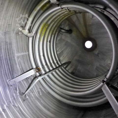 9140 Liter Vakuumbehälter mit innenliegender Vollrohrschlange aus V2A  9338