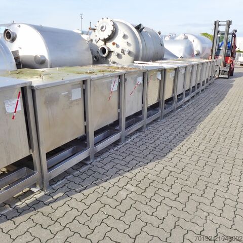 590 liter bulk material container made of V2A stainless steel  9329