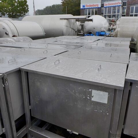 590 liter bulk material container made of V2A stainless steel  9329