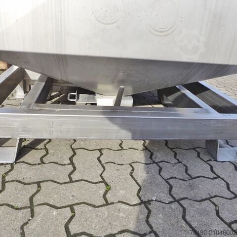 590 liter bulk material container made of V2A stainless steel  9329