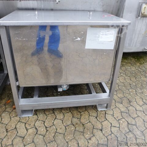 590 liter bulk material container made of V2A stainless steel  9329