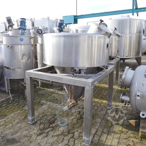 750 Liter heiz-/kühlbarer Konusbehälter aus V4A Manfred Roth 9292