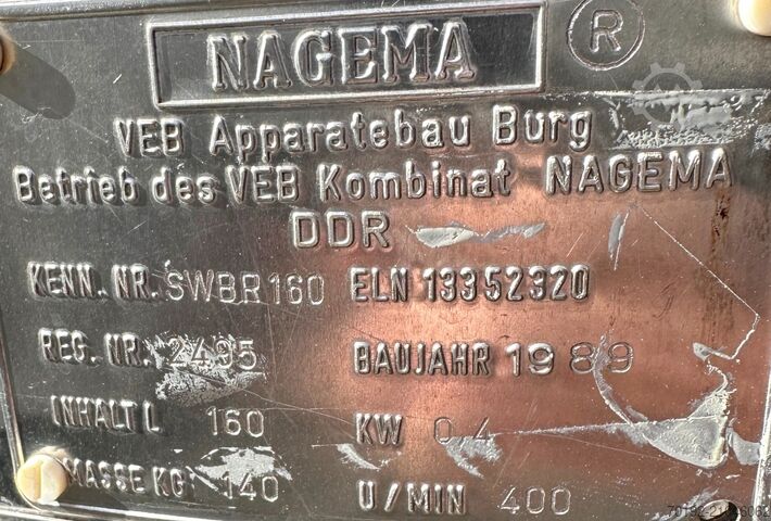 160 Liter isolierter Rührwerksbehälter aus V2A mit Propellerrührwerk  9287