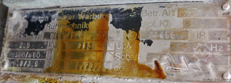 25000 Liter Behälter aus V2A mit seitlichem Propellerrührwerk  9277