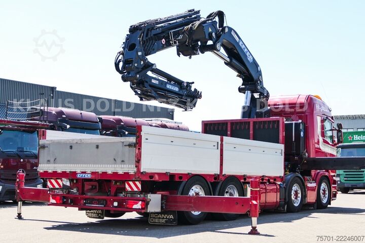 LKW mit Pritsche (offen) SCANIA R 490 Pritsche Kran Effer Funk Lift-/Lenkachse