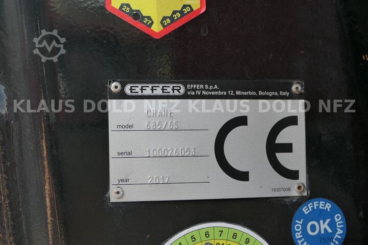 LKW mit Pritsche (offen) SCANIA R 490 Pritsche Kran Effer Funk Lift-/Lenkachse