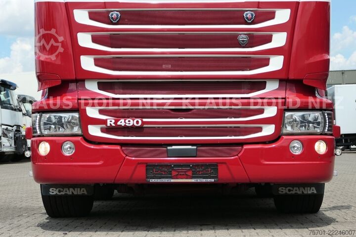 LKW mit Pritsche (offen) SCANIA R 490 Pritsche Kran Effer Funk Lift-/Lenkachse