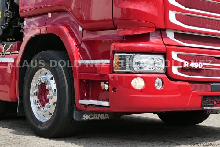 LKW mit Pritsche (offen) SCANIA R 490 Pritsche Kran Effer Funk Lift-/Lenkachse