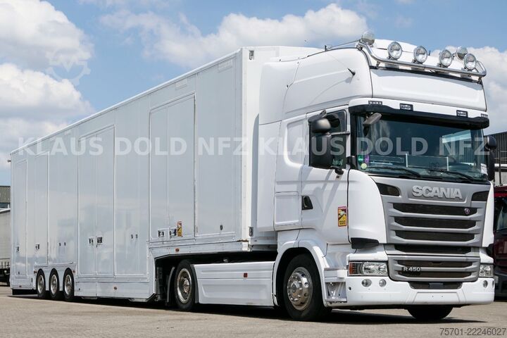 Autotransporter LKW SCANIA R450 Autotransporter Komplettzug Kässbohrer