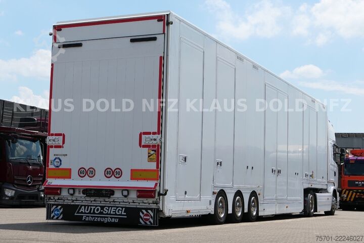 Autotransporter LKW SCANIA R450 Autotransporter Komplettzug Kässbohrer