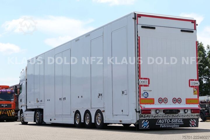 Autotransporter LKW SCANIA R450 Autotransporter Komplettzug Kässbohrer