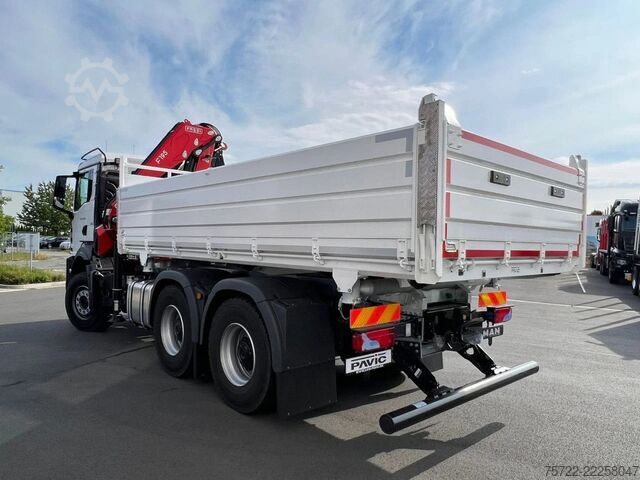 3-Seiten-Kipper MAN TGS 26.480 6x4 BL Krankipper Fassi F195.A.2.24