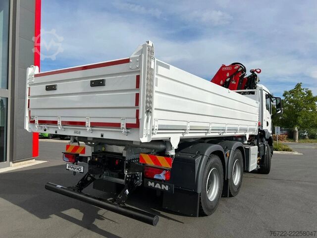3-Seiten-Kipper MAN TGS 26.480 6x4 BL Krankipper Fassi F195.A.2.24