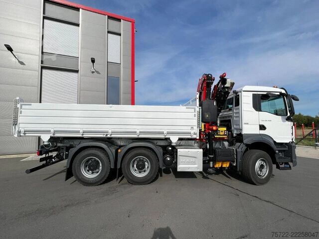 3-Seiten-Kipper MAN TGS 26.480 6x4 BL Krankipper Fassi F195.A.2.24